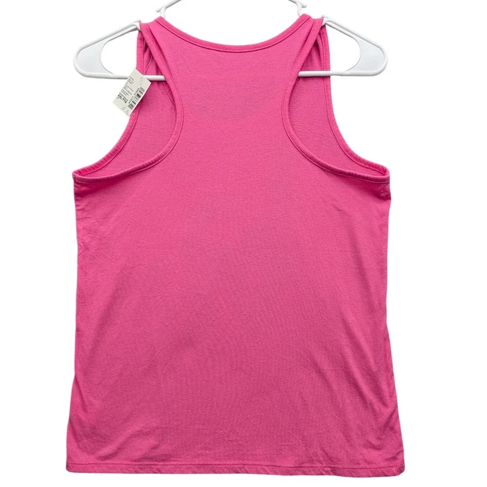 The Children's Place Tank Top Girls XXL 16 Neon Berry Cotton Blend Graphic